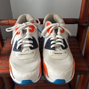 Nike Women’s Air Max White and Orange Sneakers